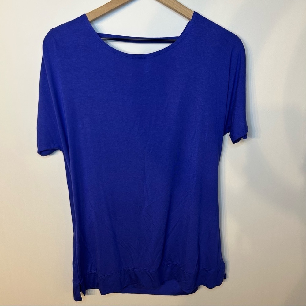 *NWT* Soma Royal Blue Soft Jersey Back Surplice Tunic Top, Size Medium